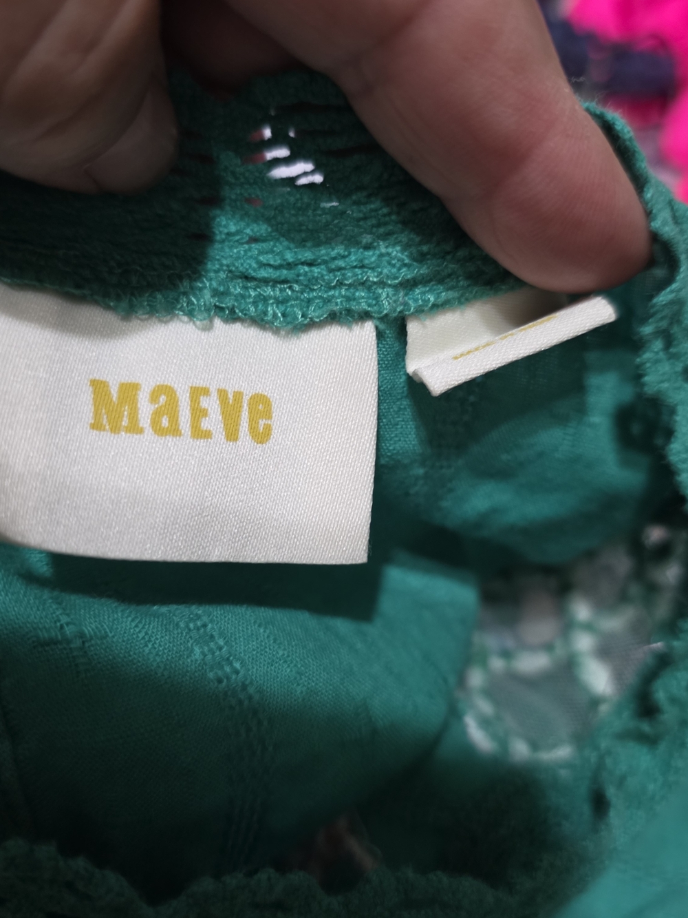 Maeve Teal Embroidered Floral Blouse Used Size 12 - Picture 2 of 6